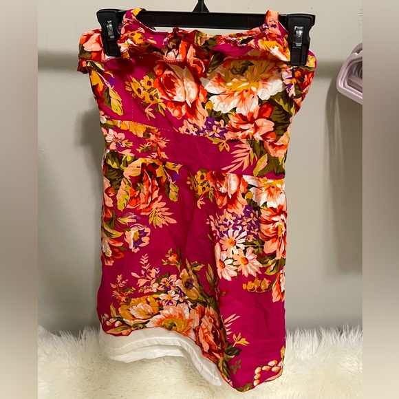 Pink Floral - S size - spring dress - Picture 3 of 4